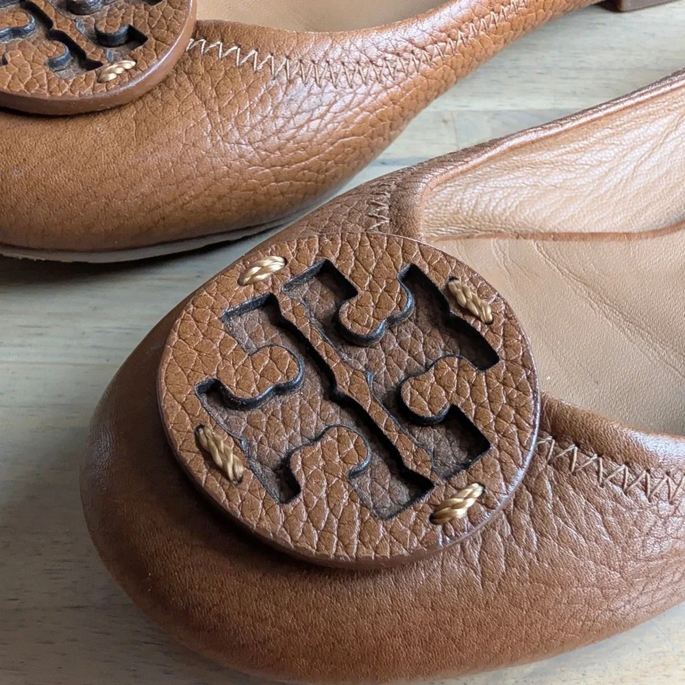 TORY BURCH Claire Leather Ballet‎ Flats Women's Size 7